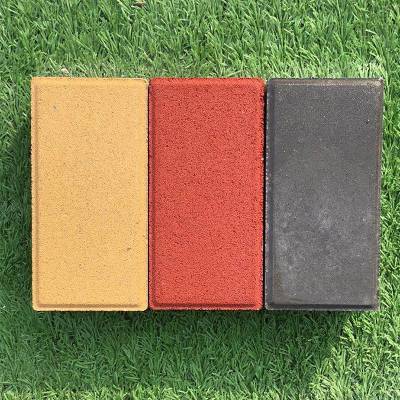 厂家供应彩色毛面实心透水砖 公园广场铺地面包砖 市政道路防滑烧结