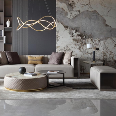 广东意式轻奢实木转角沙发现代简约皮沙发小户型家具巴夏时尚沙发