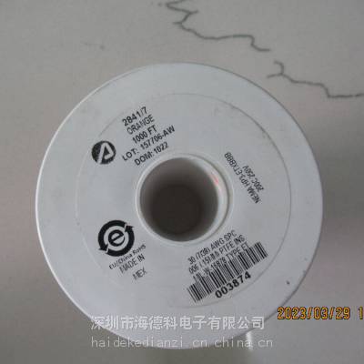 ALPHAWIRE硅橡胶电子线 392275 bk001 10 KV - 40 KV，22AWG UL 3239硅橡胶电子线