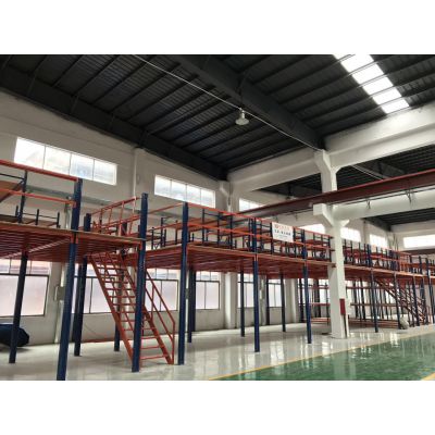 三水阁楼货架厂冷库贯通货架隔层直入悬臂式货架