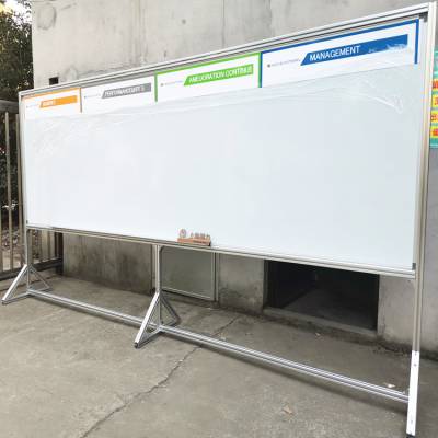 车间仓库安全生产文件展示板 可目视化支架看板 标准磁性白板