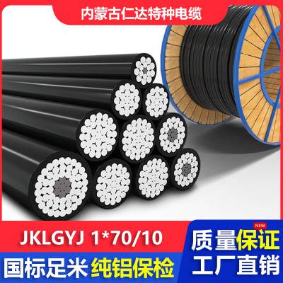 仁达电缆 国标电线 JKLGYJ 10KV 架空绝缘导线 钢芯铝绞线 1*70/10mm²