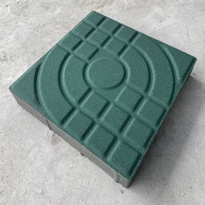混凝土绿色西班牙花纹道板砖250*250mm人行道便道砖商业广场地铺