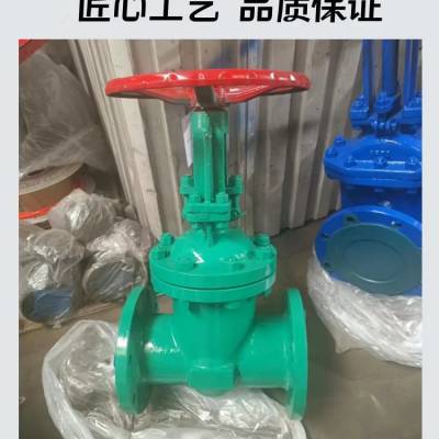 铸钢暗杆衬胶闸阀Z45J-10C 污水处理用耐酸碱大口径低压闸板阀