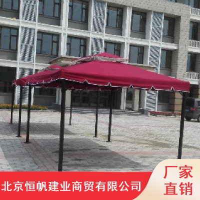 花园方钢凉亭_防蚊蝇纱幔结实耐用凉亭_恒帆建业凉亭市场价格