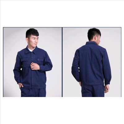 黑色牛仔工作服工厂用全棉工作服德州牛仔工作服