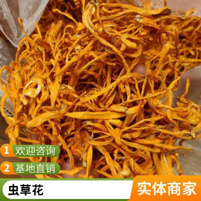 虫草花干货500克 蛹虫孢子头虫草菌菇煲汤材料干净无杂