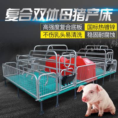 农盛乐双体母猪产床国标围栏复合漏粪板分娩床养猪畜牧器械多少钱