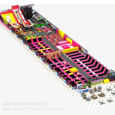 厂家定制大蹦床 网红超级蹦床公园 忍者道海绵池 抖音视频同款设备