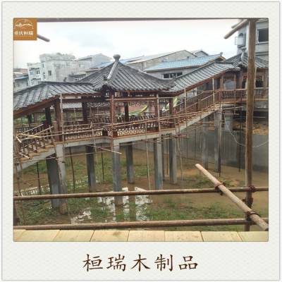 4米宽木质走廊 重庆木质景观走廊制作厂家