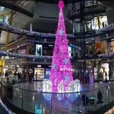 大型框架圣诞树 各色挂支装饰品6米10米20米树制作 同捷定制