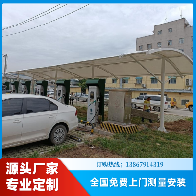 福州厂区走廊膜结构遮雨棚 游乐场张拉膜景观棚上门安装更省心