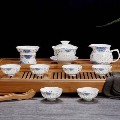陶瓷茶盘整套家用功夫茶具套装功夫 出口海外