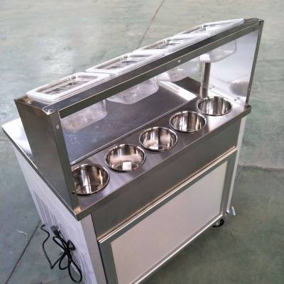 长沙摆摊小款小长锅炒酸奶机炒冰机全国联保原厂发货