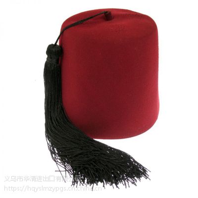 酒红色羊毛菲斯帽 wool Fez cap / 土耳其羊毛帽 Turkish wool cap