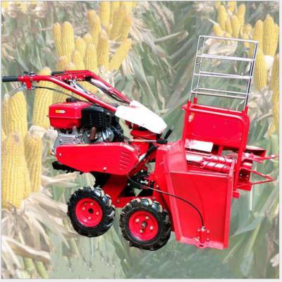 山东农业机械电启动直连四驱玉米收获机 自动化摘穗掰棒机 秸秆收割