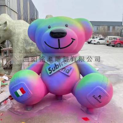 卡通IP定制雕塑大型熊猫坐姿环保玻璃钢装饰摆件厂家直销