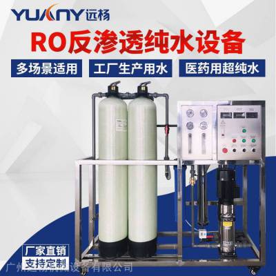 反渗透设备 500L水处理器 PVC管道 二级反渗透工业净水 厂家