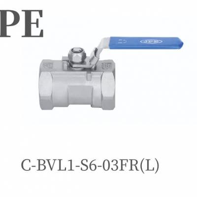 JPE手动球阀材质SS316 C-BVL1-S6-03FR(L)内螺纹BSPT接口尺寸3/8"