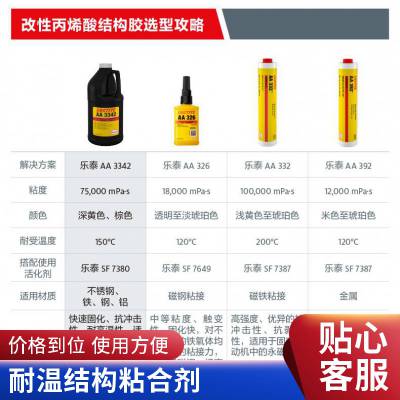 德国汉高乐泰LOCTITE AA 332单组份聚氨酯耐高温结构胶