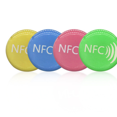 ntag213滴胶卡抗金属碰碰贴不干胶电梯图案nfc社交名片门禁卡批发