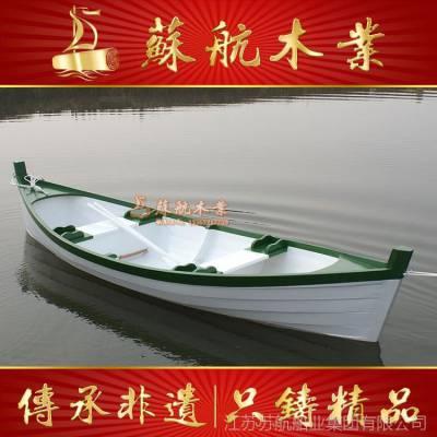 苏航定制欧式装饰木船 情侣欧式船 景区观光水上手划木船