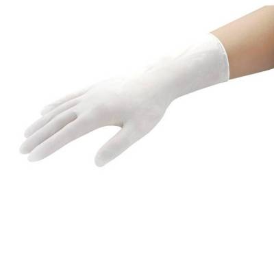 十级丁腈手套 指尖麻面增大摩擦力 一次性乳胶手套加厚白丁腈防水手术丁腈胶皮塑胶医生