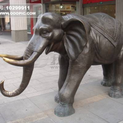 昌盛铜雕(图)-铜大象聚财-铜大象