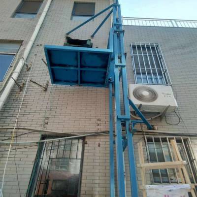 提升机高空施工升降吊篮 简易吊笼升降机 建筑工地双吊笼龙门架