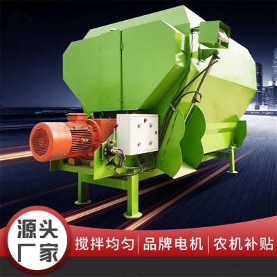 养牛场整日粮搅拌机 卧式粉碎秸秆拌料机 立式绞龙拌草混料机