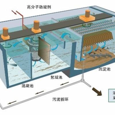 专业定制平流斜板混凝气浮絮凝除油除渣沉淀设备