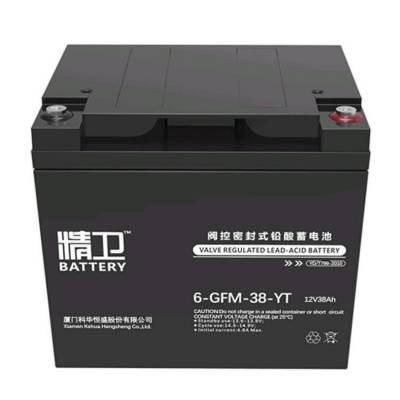 精卫蓄电池6-GFM-38-YT浮充寿命在线12V38AH机房UPS电源延时电瓶