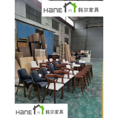 上海现代韩尔品牌 南京NJ-19咖啡厅实木桌子椅子生产订做厂家