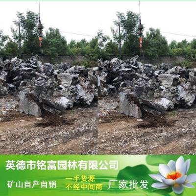 广东纹路好的大英石一吨大型英石英德石假山石批发基地4