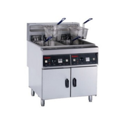 佳斯特商用电炸炉 EF-28L-2双缸双筛电炸炉 28L双缸电炸炉连柜座