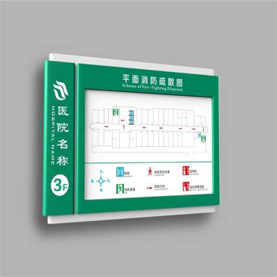 医院门诊标识牌 vi导视系统 金属材质