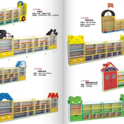 定制幼儿园实木家具,幼儿书架,玩具造形组合柜,课桌椅,午休木床,木质毛巾架