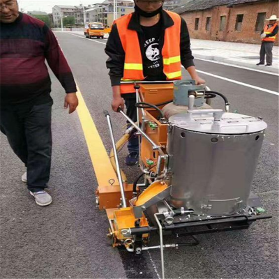 路面划线机 人行道斑马线划线机 手推热熔划线机