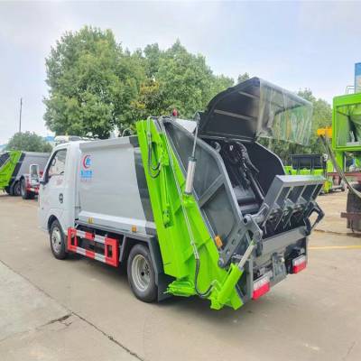 小型C证开的侧挂压缩垃圾车工作原理 东风天锦14方压缩垃圾车