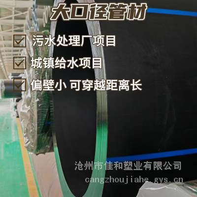 沧佳污水处理厂项目用PE100可穿越施工管材dn710至1600直径