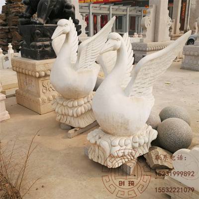 水景大理石天鹅 石流水喷泉天鹅 石头黑天鹅