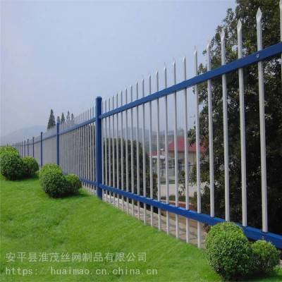 学校围墙栏杆 小区外墙方管栅栏 铁艺花锌钢护栏