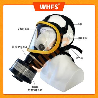 用芯自救呼吸器0401防毒全面罩 全面型过滤式呼吸防护器