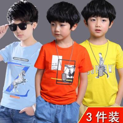 夏季新款童T恤外贸童男女儿童短袖T恤t-shirt批发
