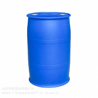 内白外蓝的200升塑料桶 降低客户成本的200L双口包装桶