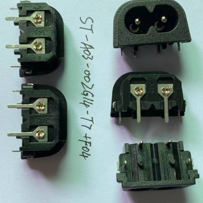 PCB八字形C8插座之贝尔佳BEJ金佳ST-A03-002G电源插座和PCB八字尾插座