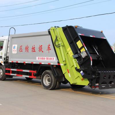 阜新蓝牌压缩垃圾车翻转板大落地斗可分期