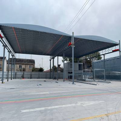 武汉市定做大型电动雨棚 悬空活动自动伸缩蓬