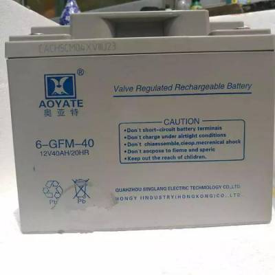 AOYATE蓄电池6-GFM-24奥亚特电池12V24AH/20HR