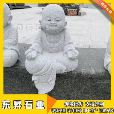 2023年石雕小沙弥 石头小和尚 百种造型小佛像雕塑图片